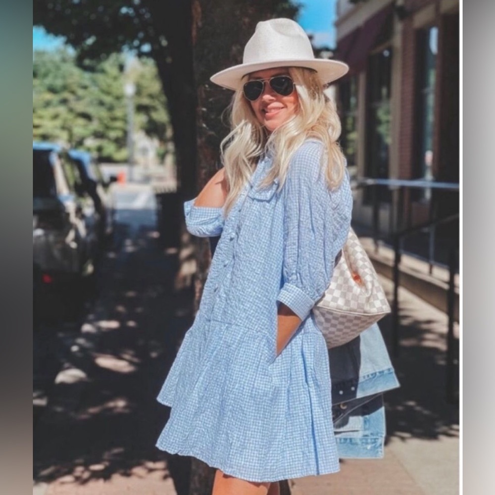 Women's Sandy Liang Target Blue Gingham Dress